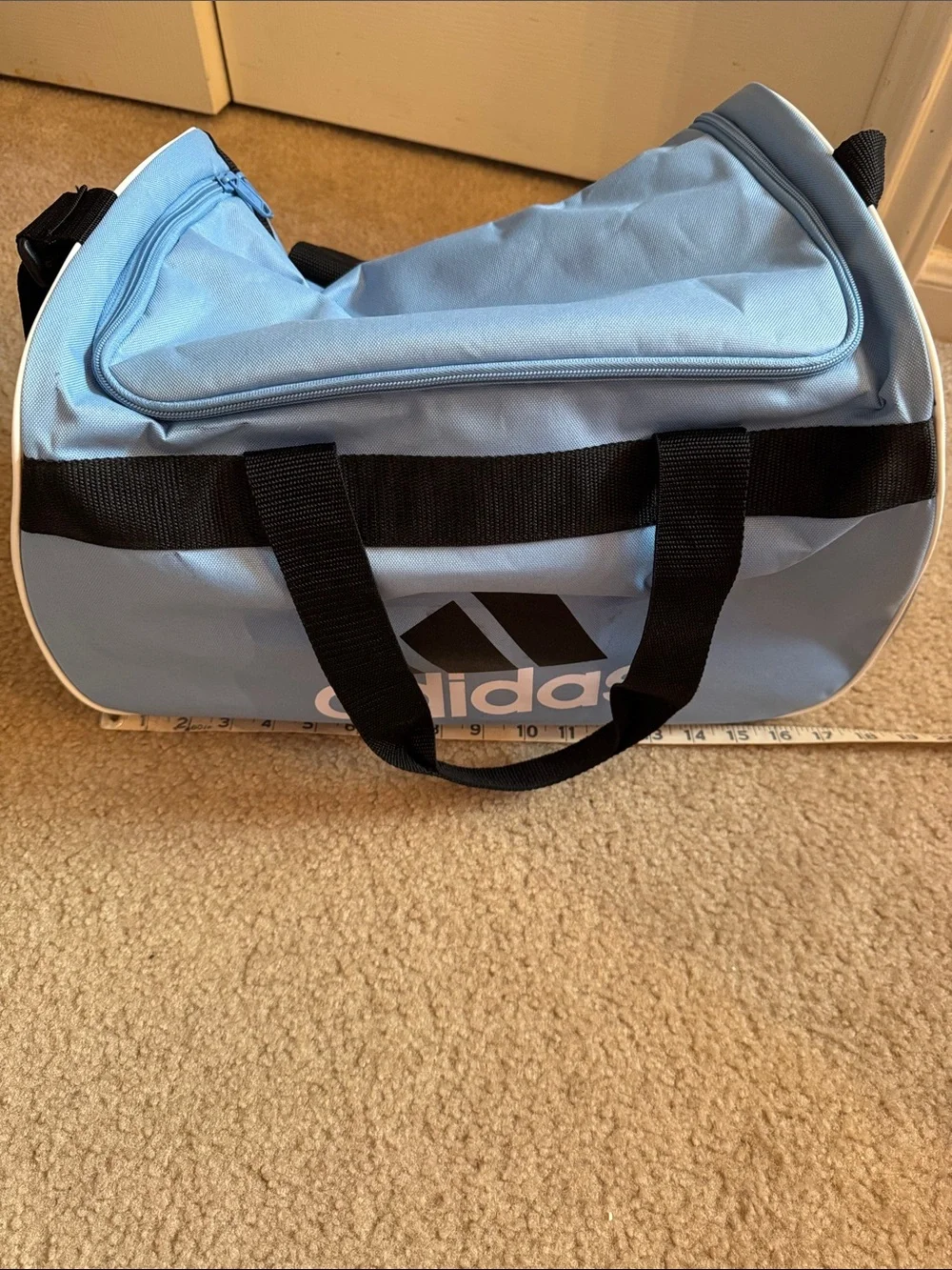 ⭐️ ADIDAS - Light Blue Duffel Bag with Black Accents